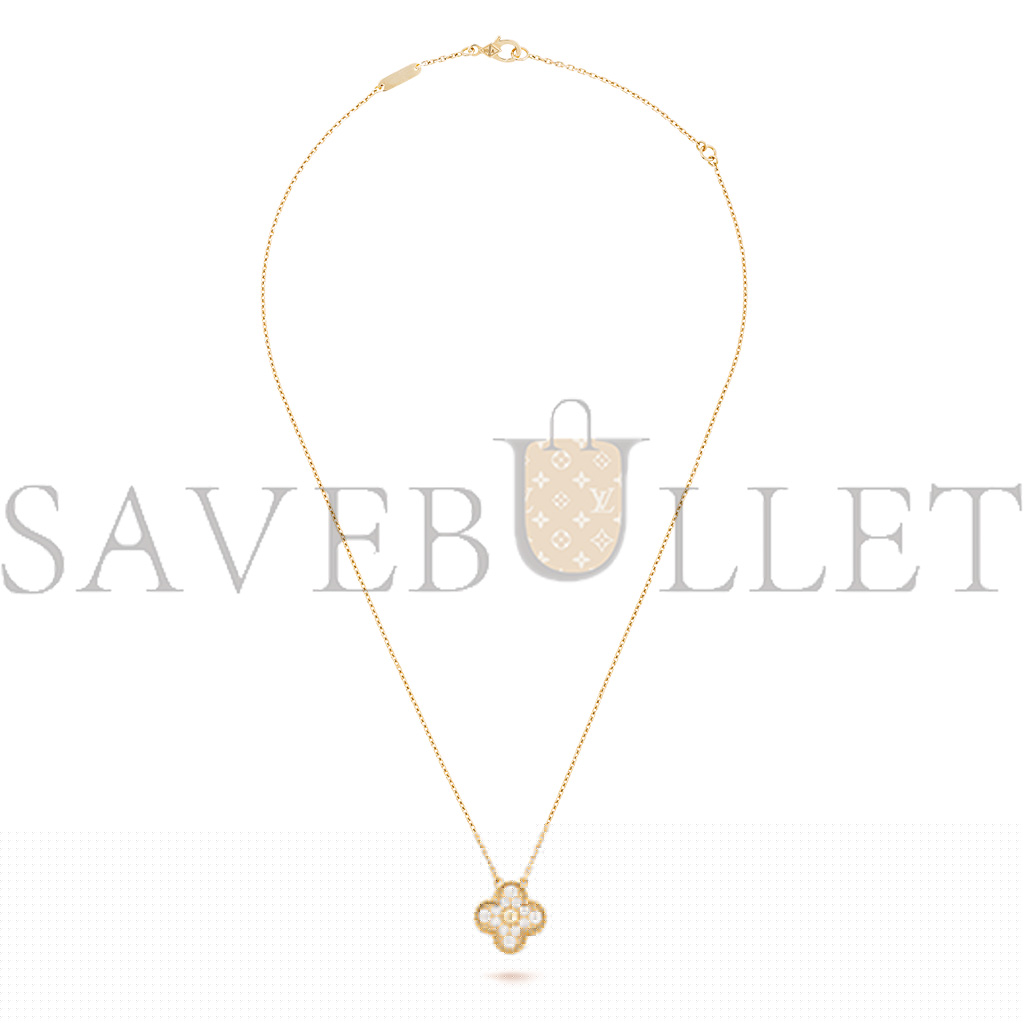 VAN CLEEF ARPELS VINTAGE ALHAMBRA PENDANT - YELLOW GOLD, DIAMOND VCARA45300